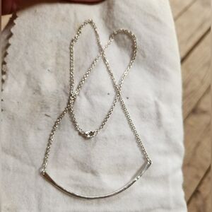 James Avery Retired Hammered Crescent Bar Necklace
